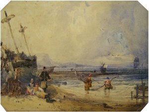 5つの数字と海の風景 作： William Callow